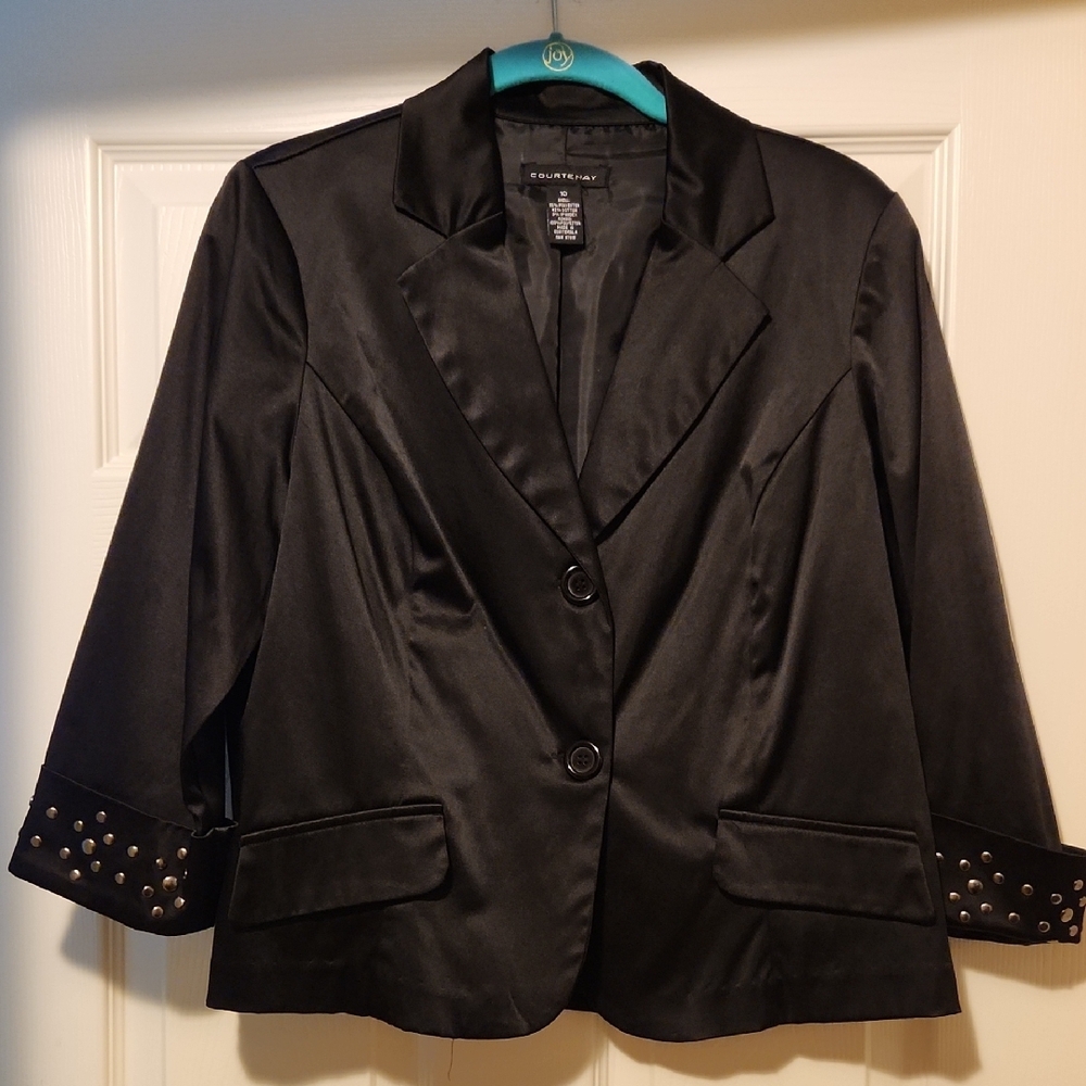 Courtenay Black Tailored Blazer with Notched Lapel